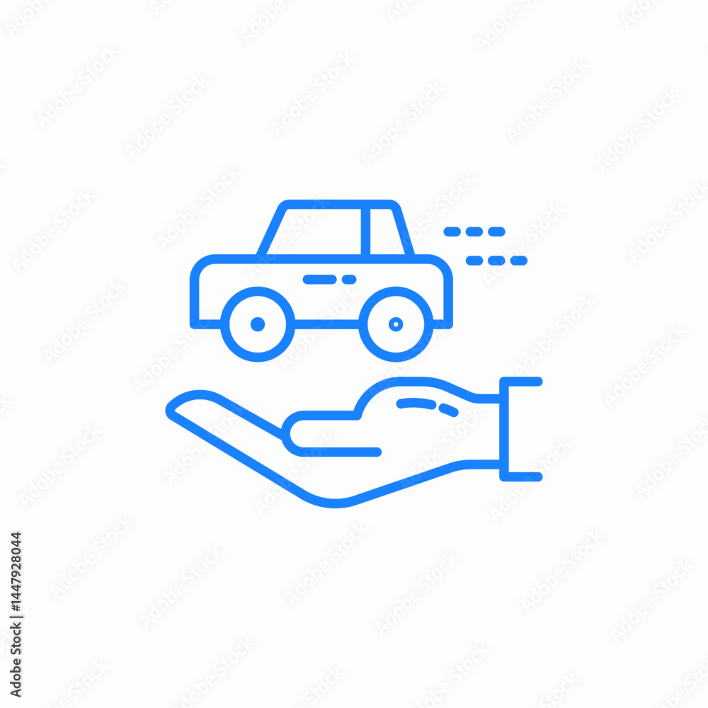 Fototapeta premium car protection icon sign vector