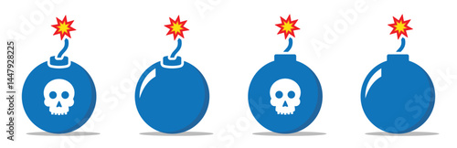 Bomb Icon, Dynamite Icon, Vector Illustration