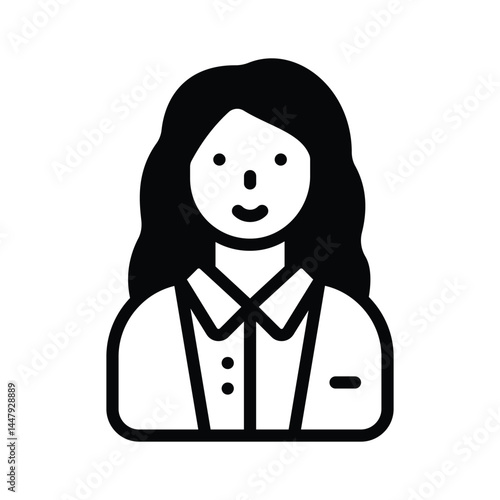 Here is a glyph icon showing female manager