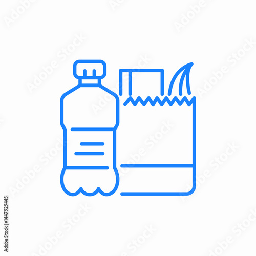 grocery bag icon sign vector