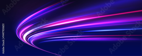 Beautiful glow light flare and sparks with red and blue special effects, simulating a high-speed police line. Explosion in the universe creating a cosmic background for an event.	
