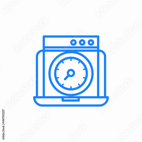 laptop webpage timeout icon sign vector