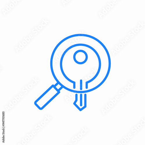 lookup key icon sign vector
