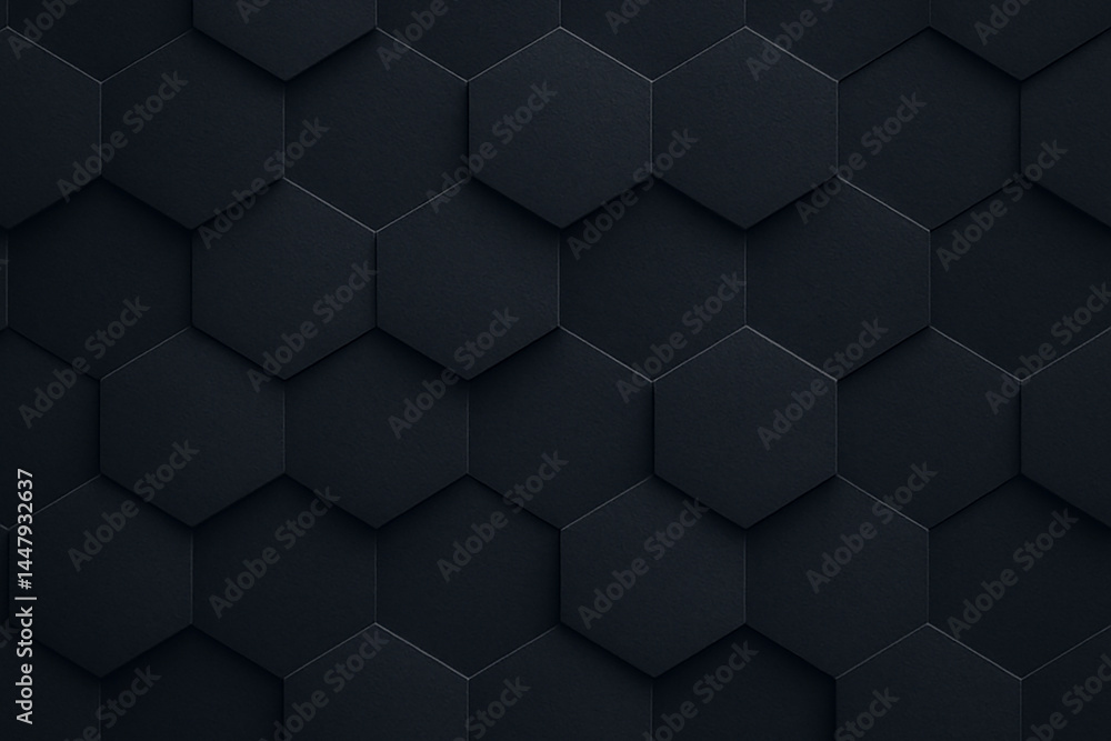 Seamless Dark Hexagon Pattern with Matte Texture and Minimal Design Seamless Dark Hexagon Pattern with Matte Texture and Minimal Design