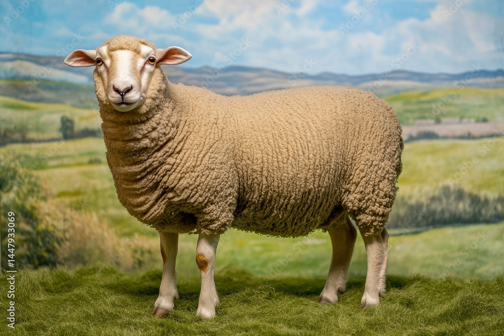 Standing Sheep in a Field Standing Sheep in a Field