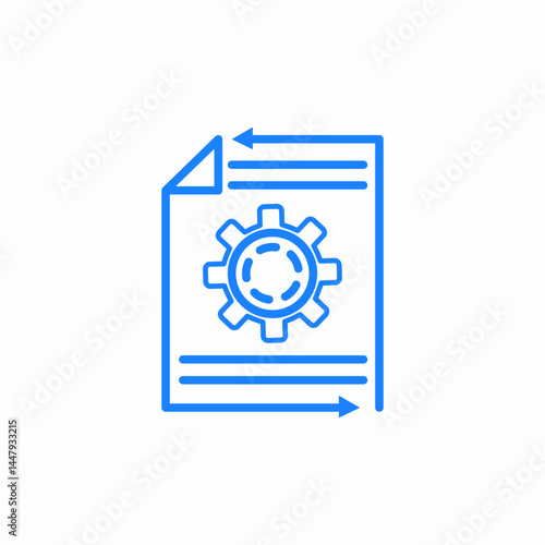 page setup automation icon sign vector