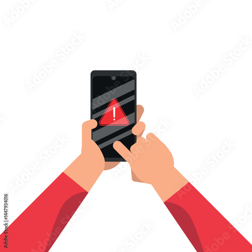 Mobile phone scam fraud alert . Alert
