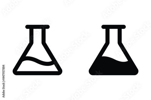 Chemistry flask Icon. symbol for mobile concept and web design. vector illustration