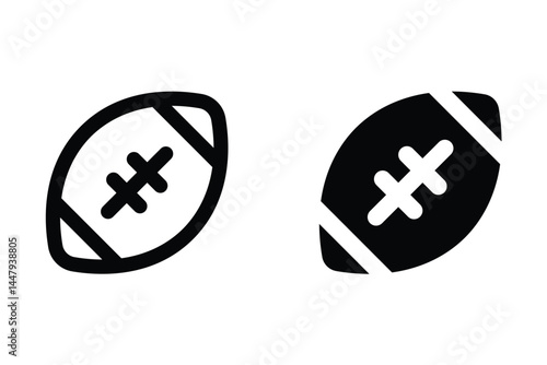 American Football icons set. for mobile concept and web design on white background
