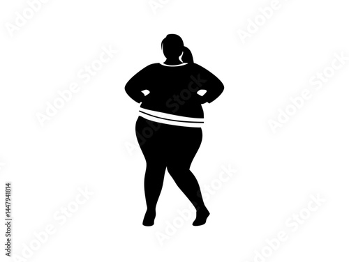 Plus Size Woman Standing Silhouette