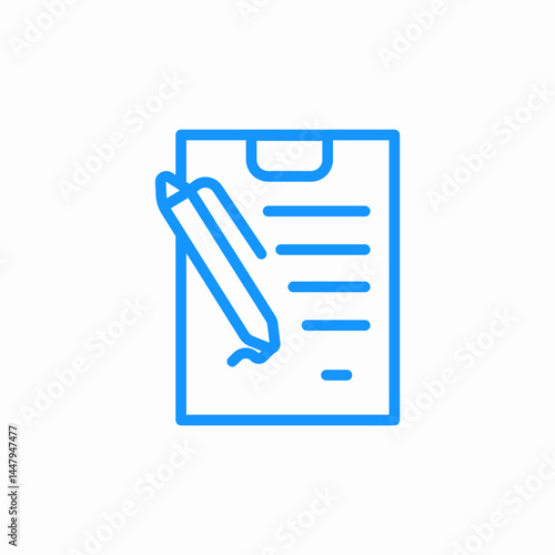 clipboard edit document icon sign vector