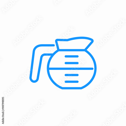 coffee pot icon sign vector