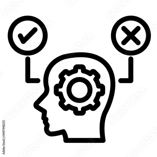 Decision-Making Stress  Icon Element For Design	