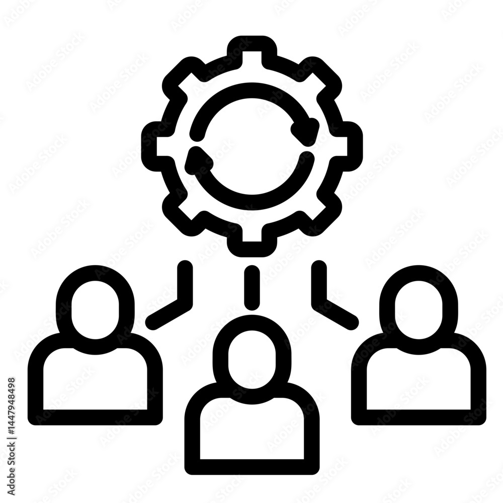 Obraz premium Organizational Change Icon Element For Design 