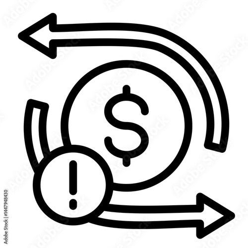 Cash Flow Issues  Icon Element For Design	