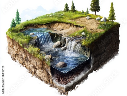 Scientific diagram of erosion and sediment transport in watersheds