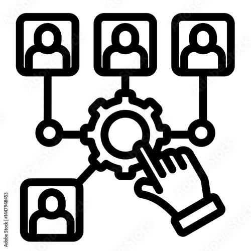 Resource Allocation  Icon Element For Design	