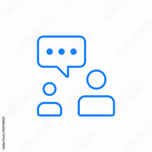 conversation speech bubble icon sign vector