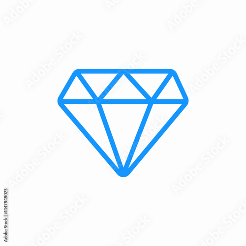 diamond luxury value icon sign vector