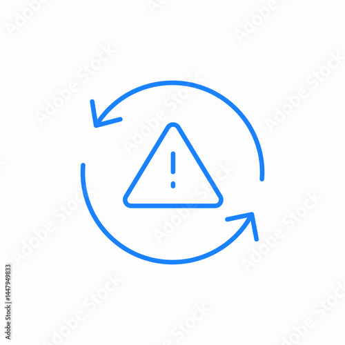 error sync loop icon sign vector