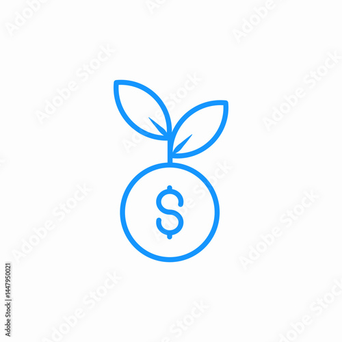 financial growth investment icon sign vector