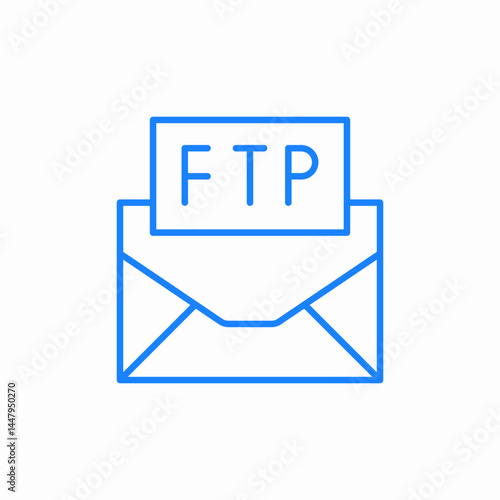 ftp email transfer icon sign vector