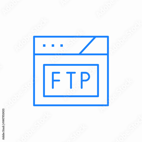 ftp web interface icon sign vector