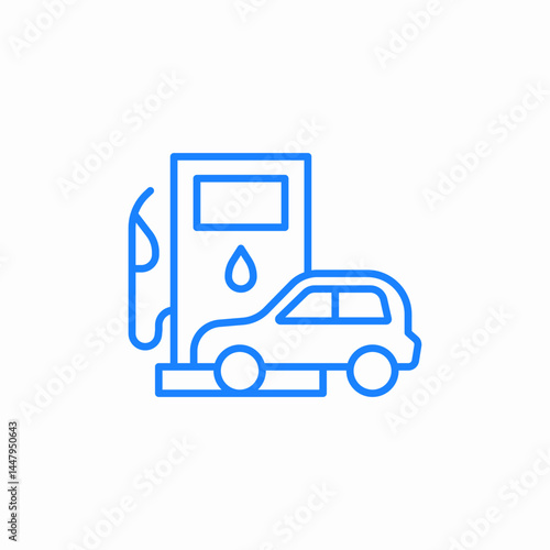 fuel station car icon sign vector