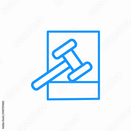 legal judgement gavel icon sign vector