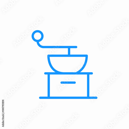 manual coffee grinder icon sign vector
