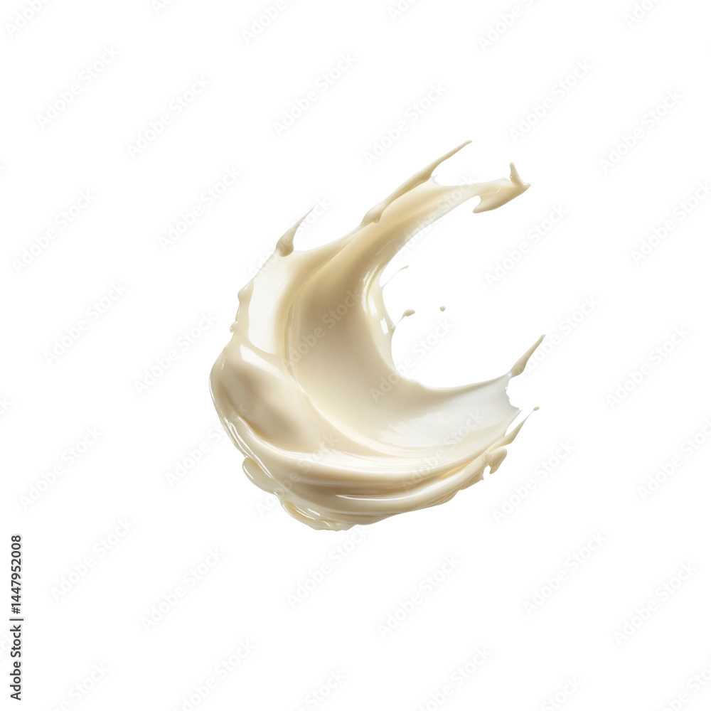 Creamy White Liquid Splash, Dynamic Flow, Abstract Swirl Creamy White Liquid Splash, Dynamic Flow, Abstract Swirl