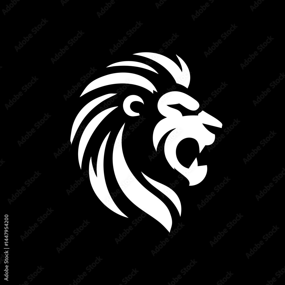 Fototapeta premium The Strong Lion Logo Symbol Icon