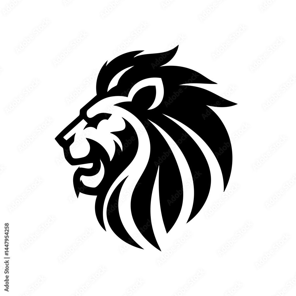 Fototapeta premium The Strong Lion Logo Symbol Icon