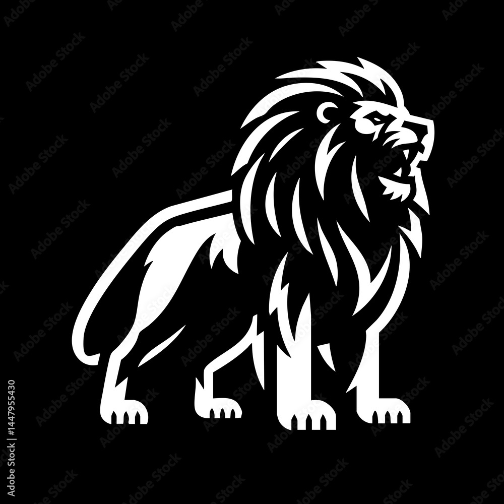 Fototapeta premium The Strong Lion Logo Symbol Icon