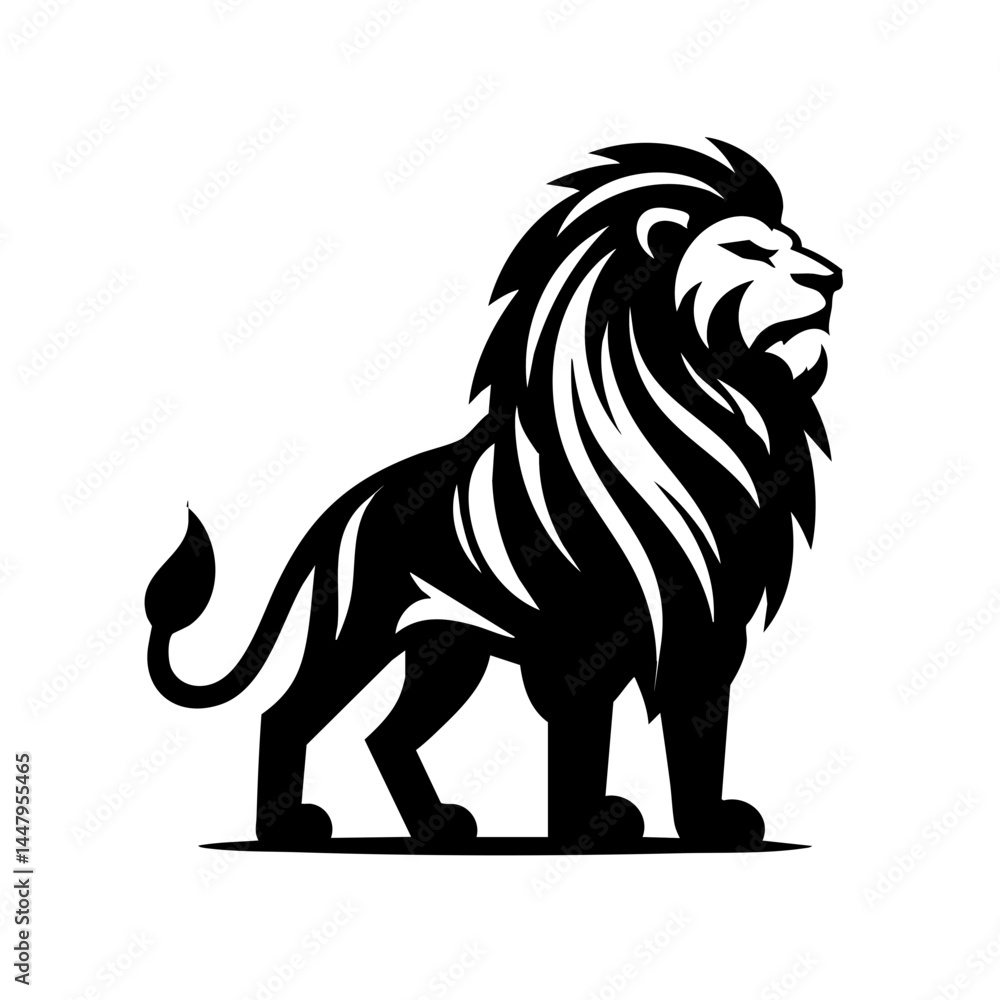 Fototapeta premium The Strong Lion Logo Symbol Icon