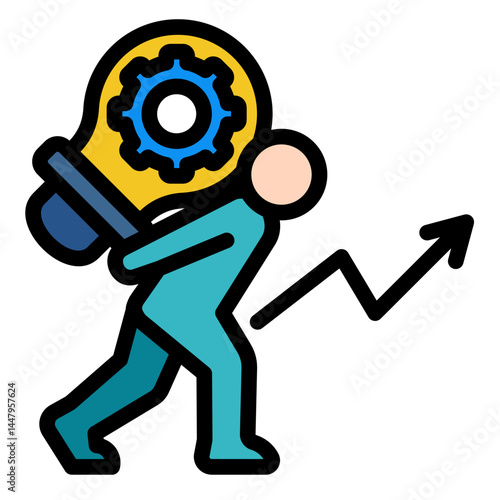 Innovation Struggle  Icon Element For Design	