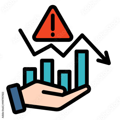 Financial Crisis  Icon Element For Design	