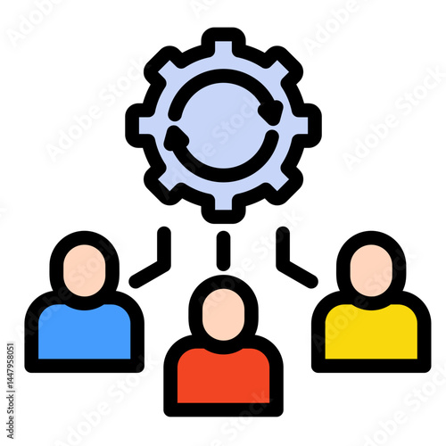 Organizational Change  Icon Element For Design	