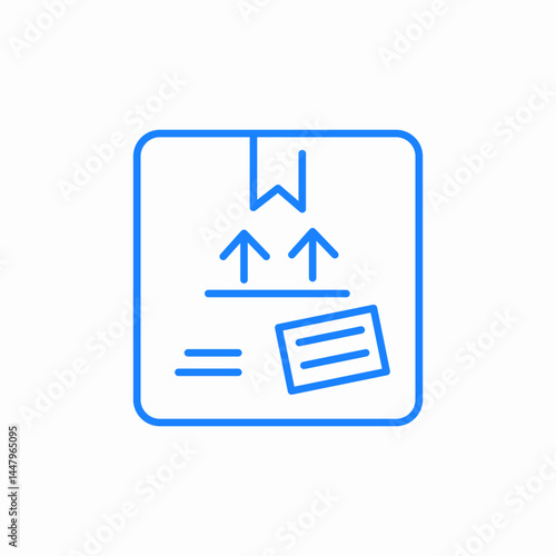 shipping label icon sign vector