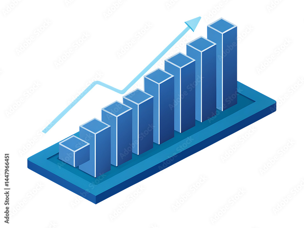 Fototapeta premium business graph on white background