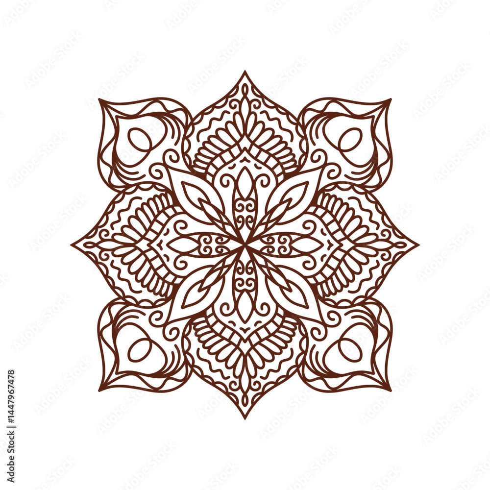 Mandala seamless ornament vector illustration Mandala seamless ornament vector illustration