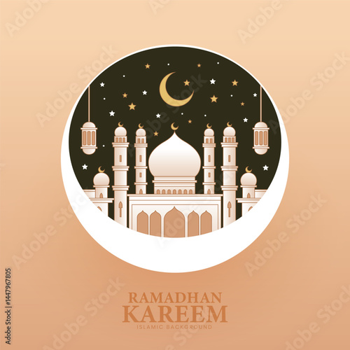 Illustration of Salam Ramadhan Kareem Vector.