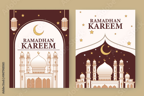 Illustration of Salam Ramadhan Card Kareem Vector.