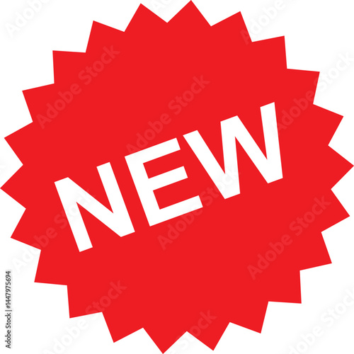 New feature or product badge flat icon for apps and websites