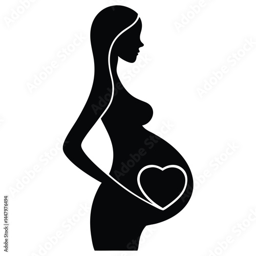 Expecting Mother Silhouette Pregnancy, Motherhood, Baby