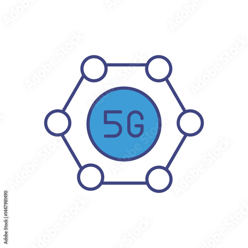 5G Network  Icon vector stock illustration