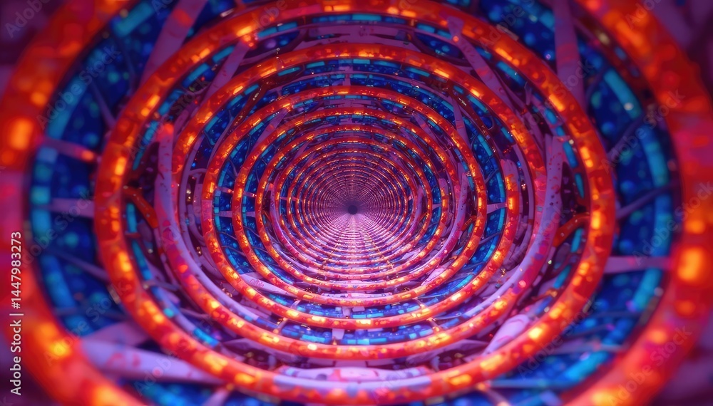 Symmetrical arrangement of repeating circles creating a mesmerizing optical effect, symmetry, form Symmetrical arrangement of repeating circles creating a mesmerizing optical effect, symmetry, form