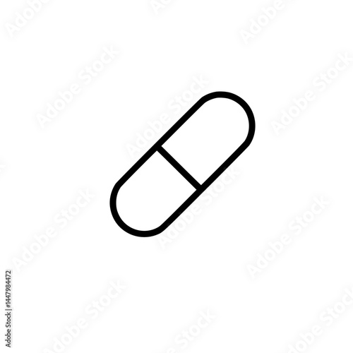 vector pill capsule isolated on white background