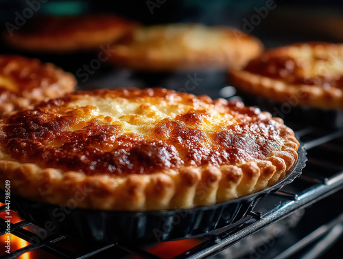 A savory cheese tart baked ...