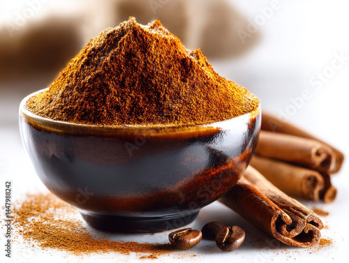 An isolated view of coffee ...